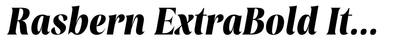 Rasbern ExtraBold Italic